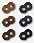 Faux Leather Eyelet Patch - Round