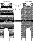 Black and White Painted Stripe