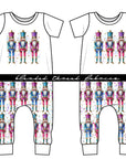 PRE ORDER - Glittered Nutcracker Panel