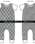 PRE ORDER - Grey Linen Quilted