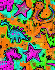 PRE ORDER - Neon Drawn Dinos