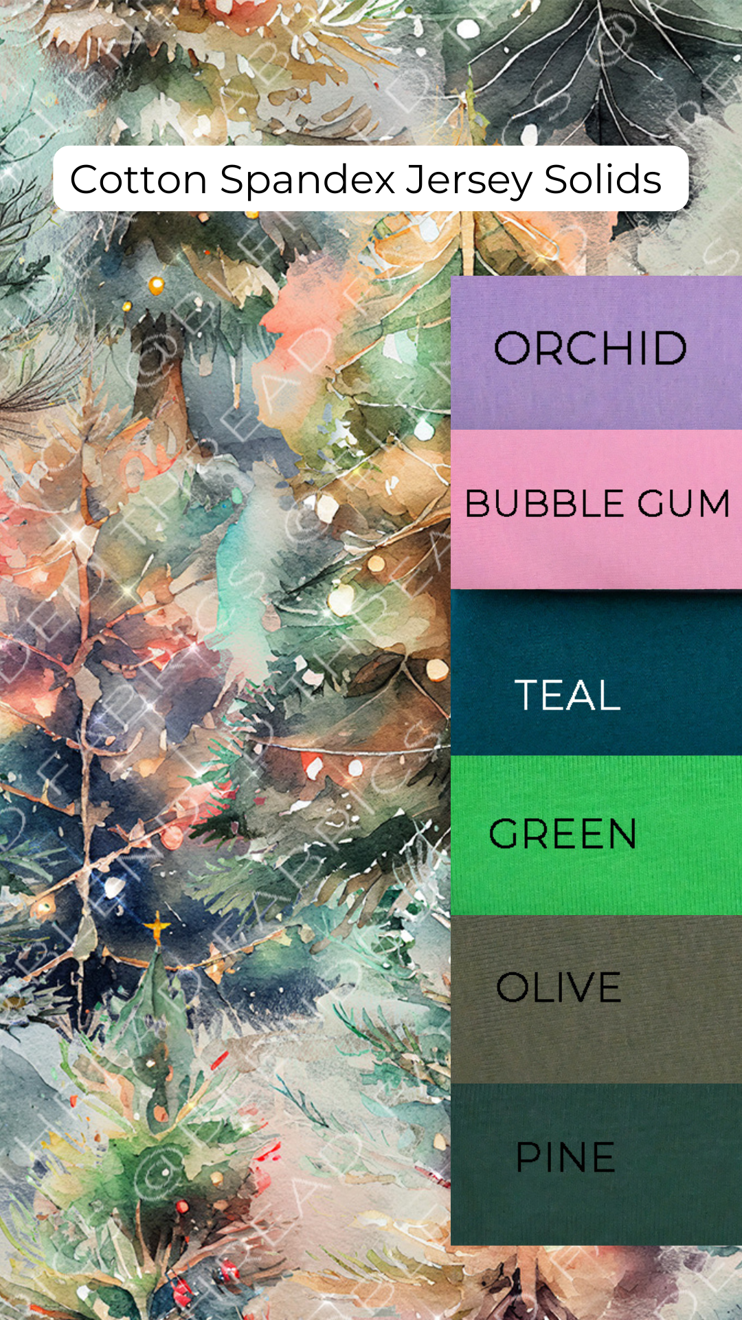 PRE ORDER - Watercolour Christmas Trees