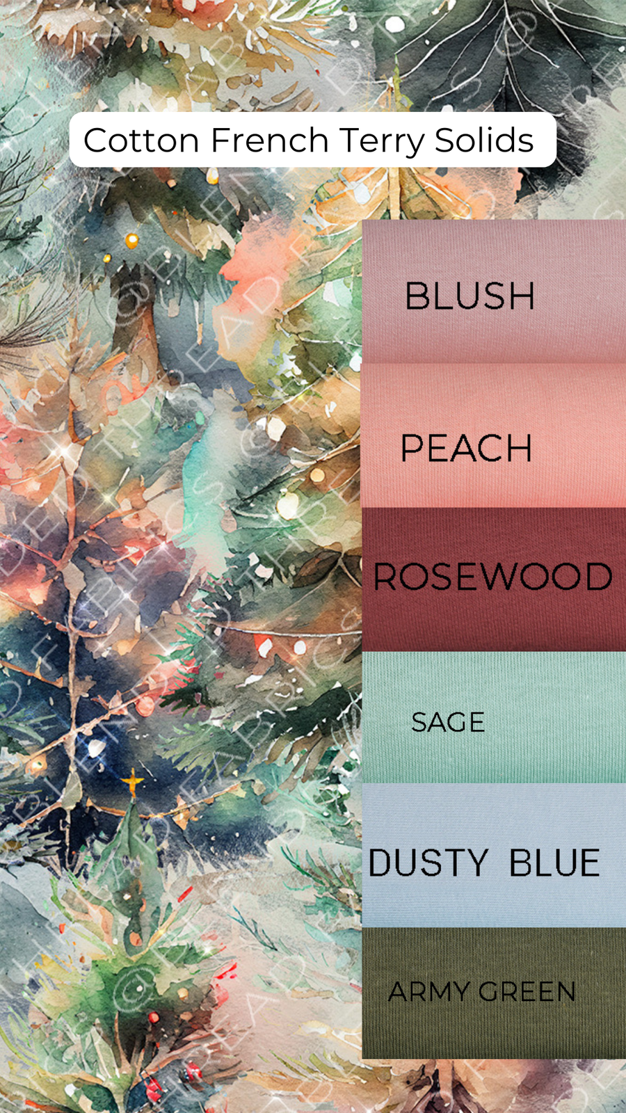 PRE ORDER - Watercolour Christmas Trees