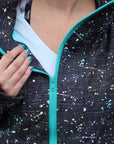 PRE ORDER - Rainbow Splatter Black Linen