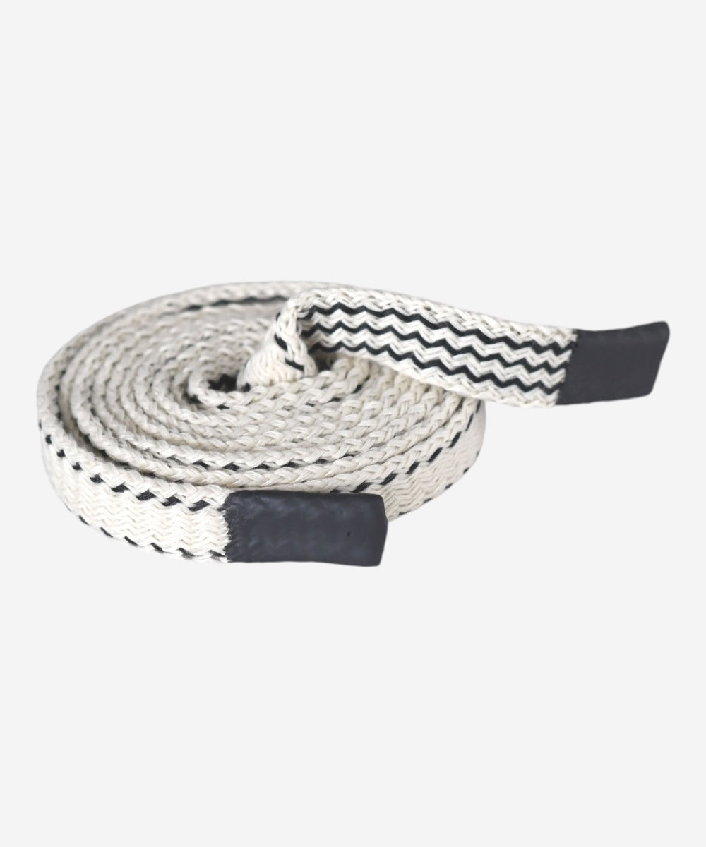 Two White Drawstrings Two Sided Drawstring – Blended Thread Fabrics