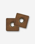 Faux Leather Eyelet Patch - Square