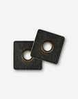 Faux Leather Eyelet Patch - Square