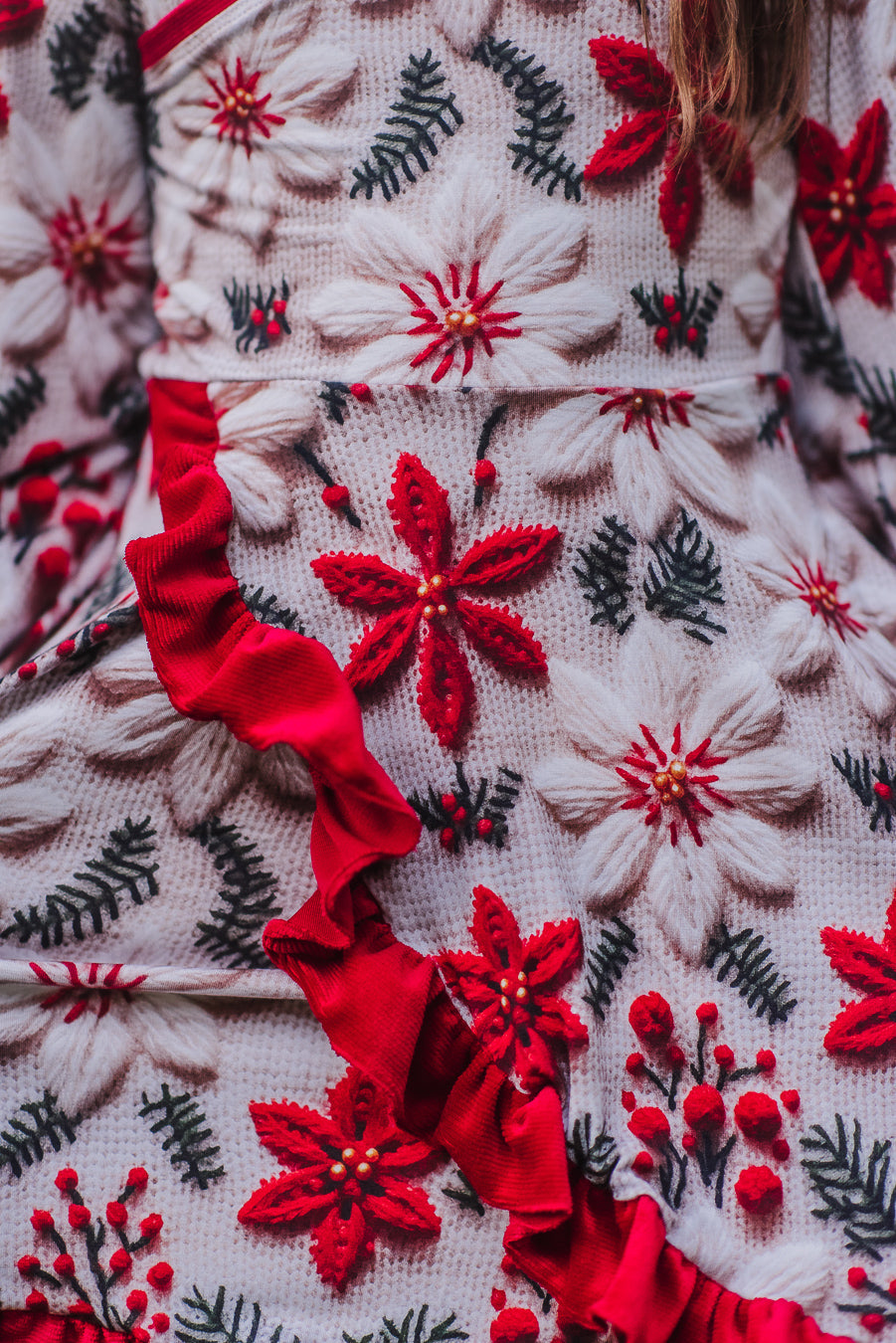 PRE ORDER - Poinsettia Embroidery