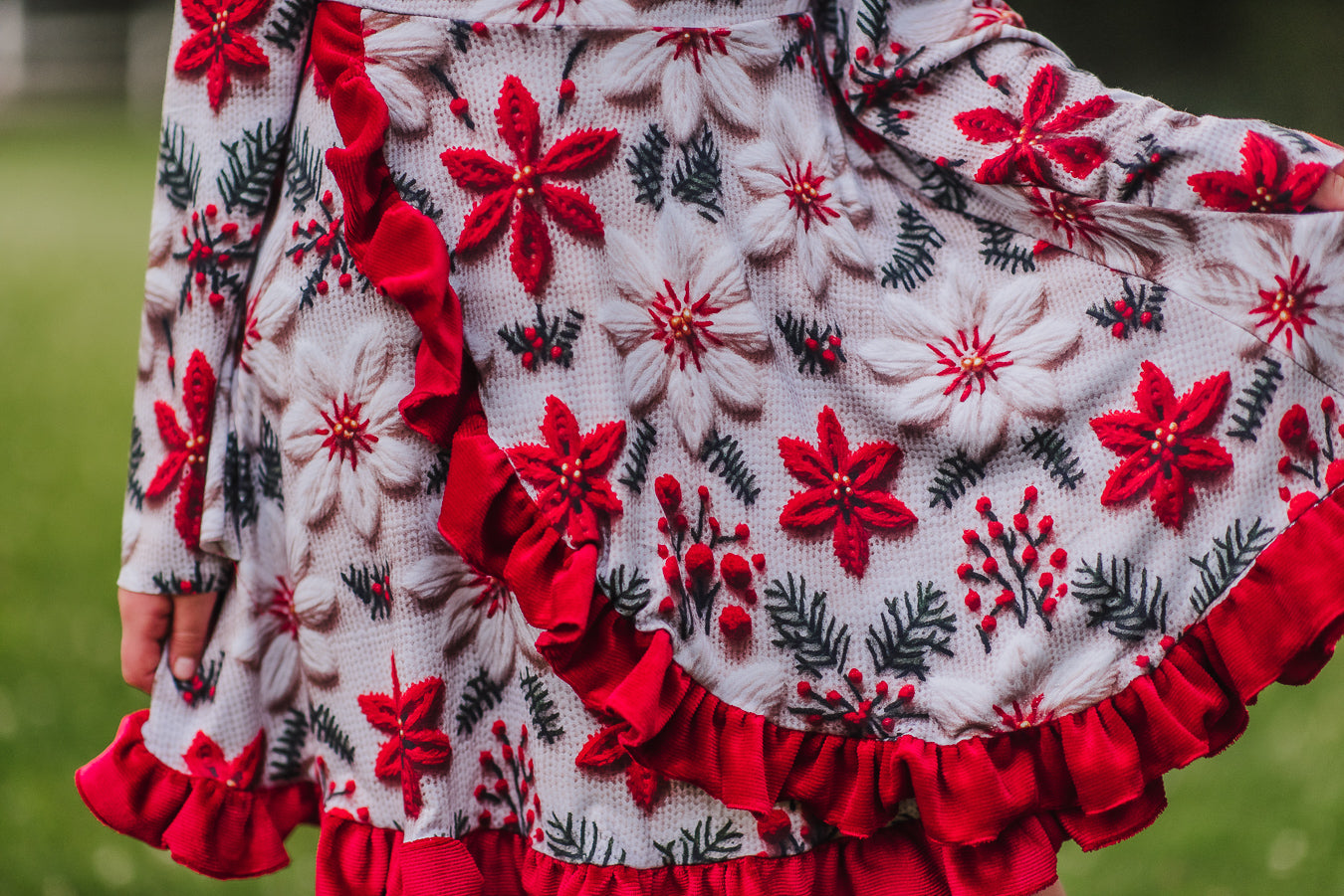 PRE ORDER - Poinsettia Embroidery