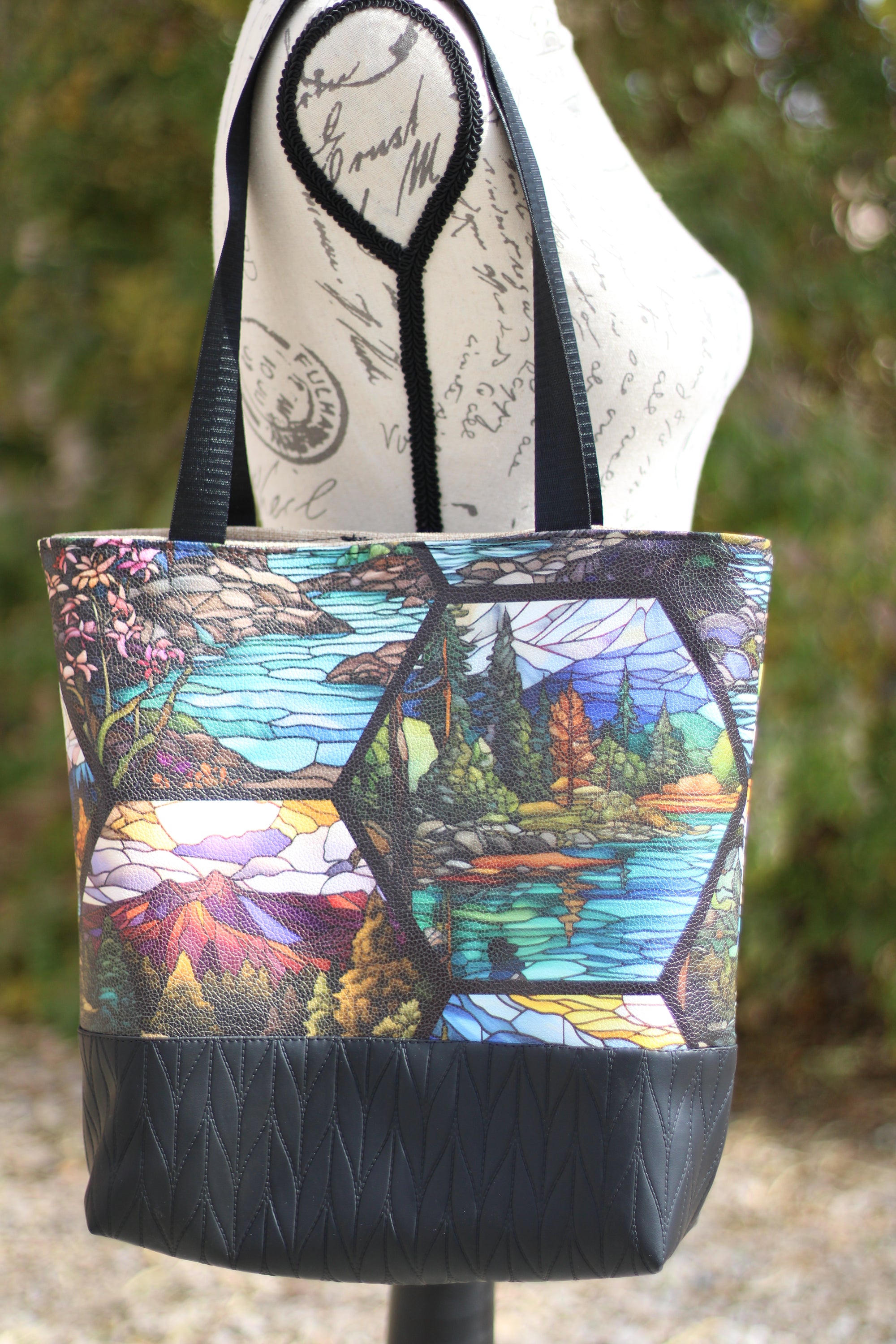 PRE ORDER - Hexagon Stained Glass Mountains