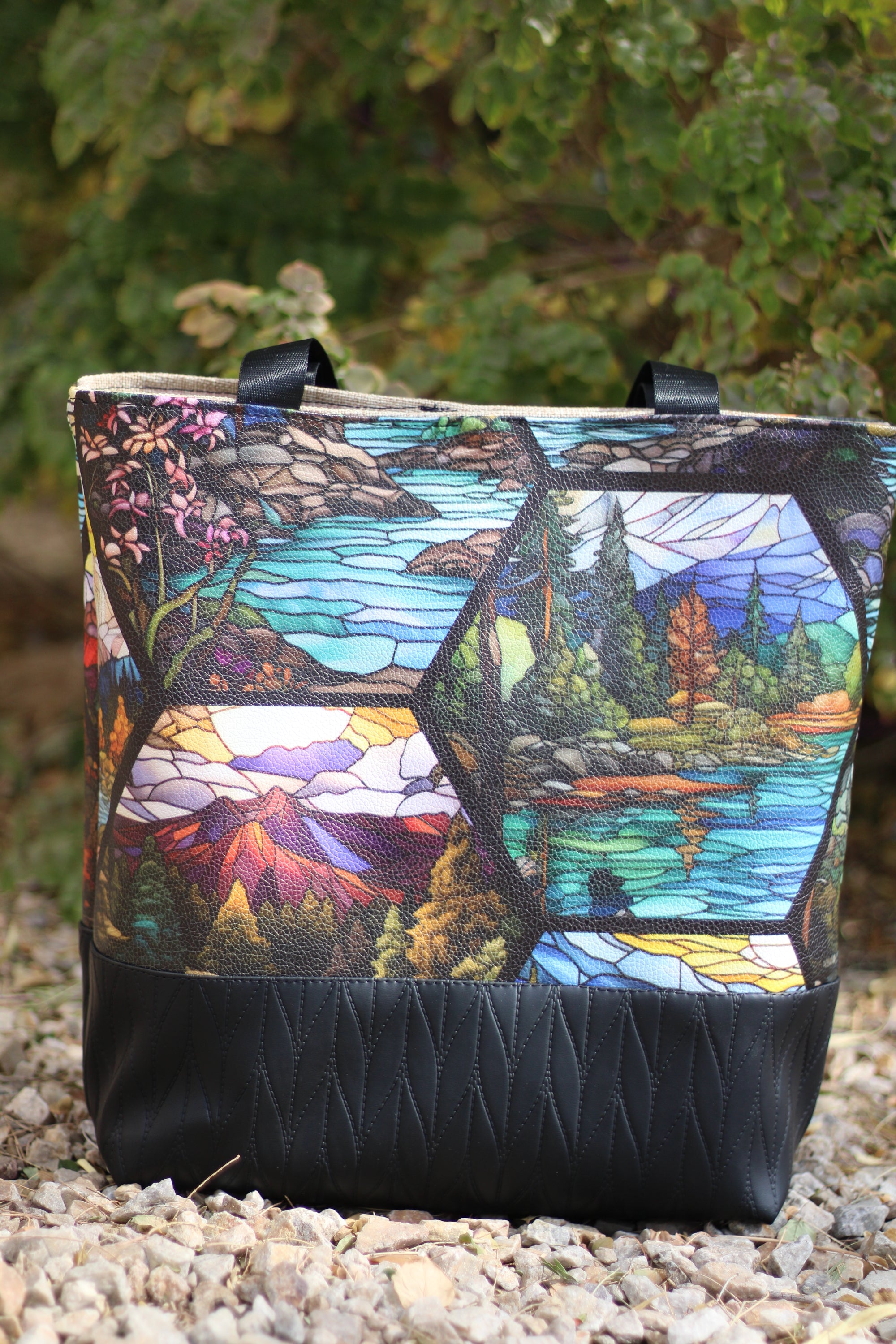 PRE ORDER - Hexagon Stained Glass Mountains