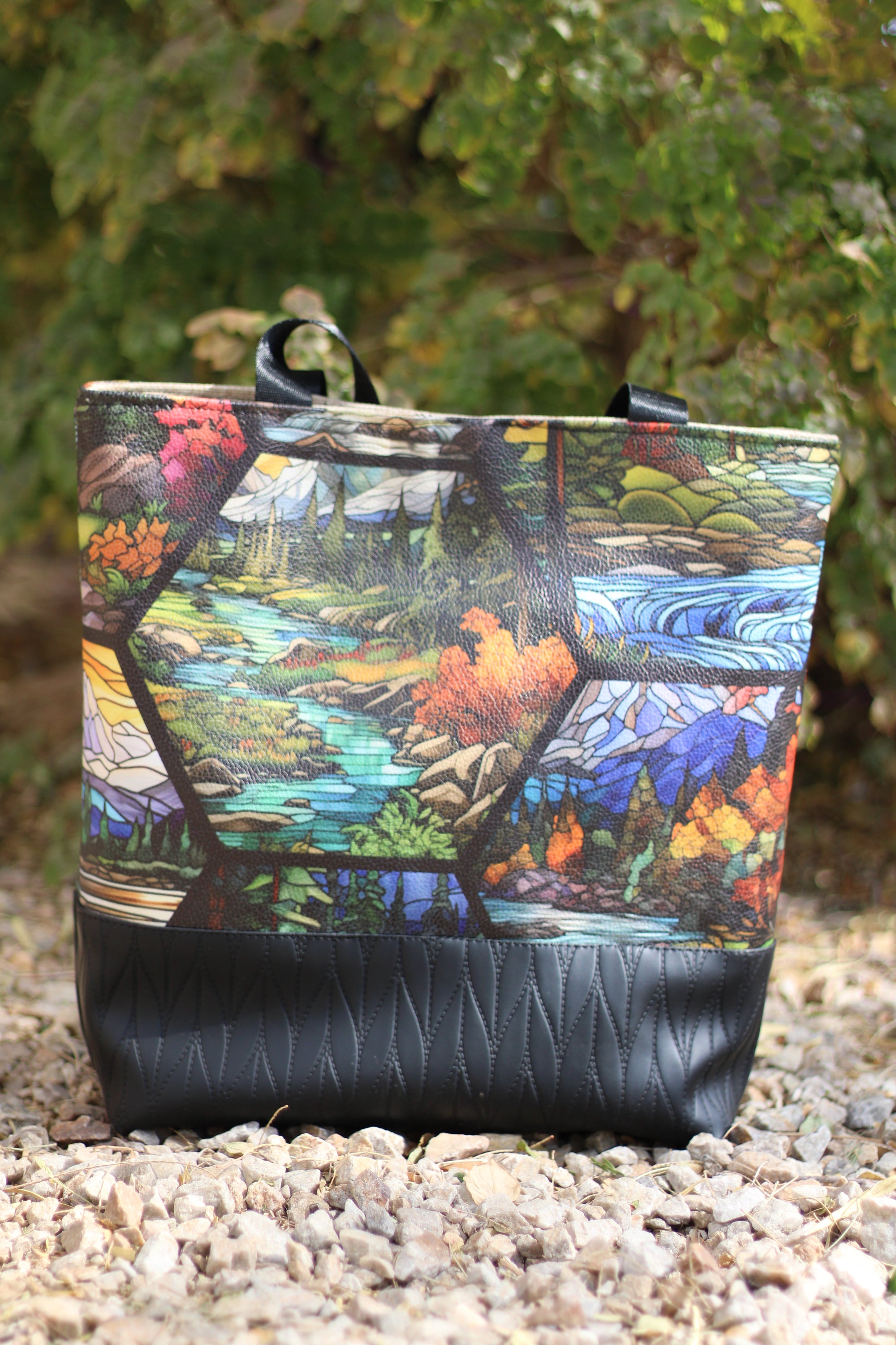 PRE ORDER - Hexagon Stained Glass Mountains