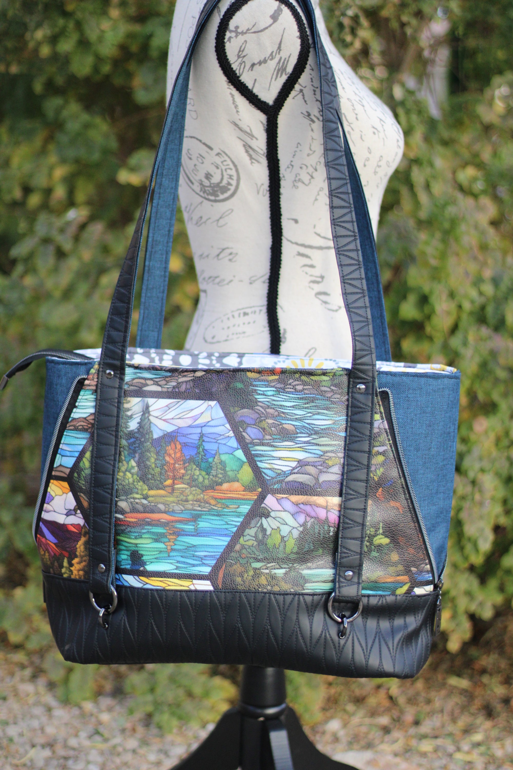 PRE ORDER - Hexagon Stained Glass Mountains