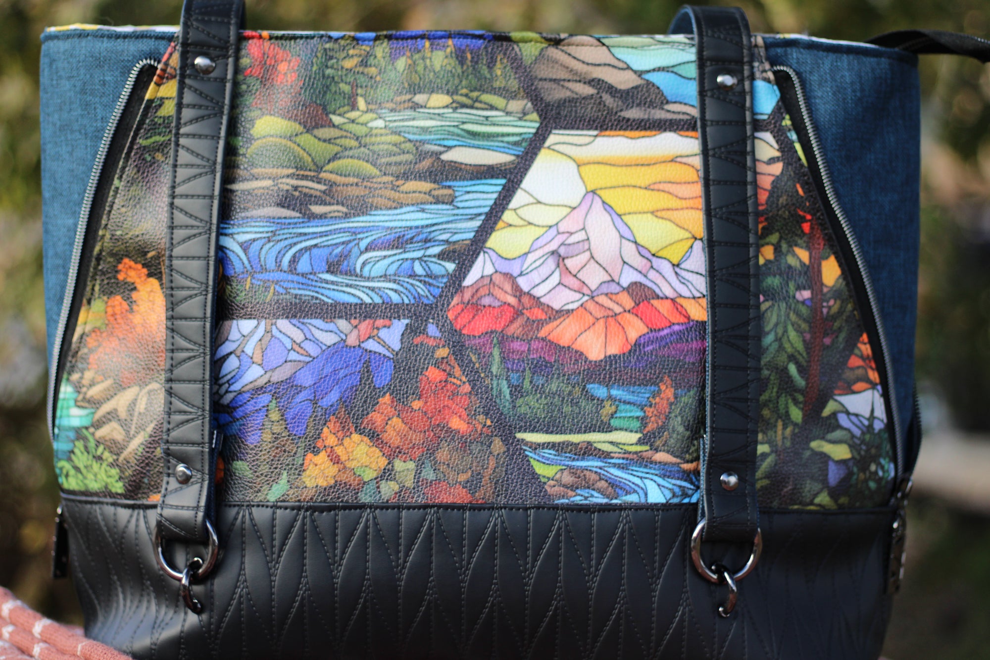 PRE ORDER - Hexagon Stained Glass Mountains
