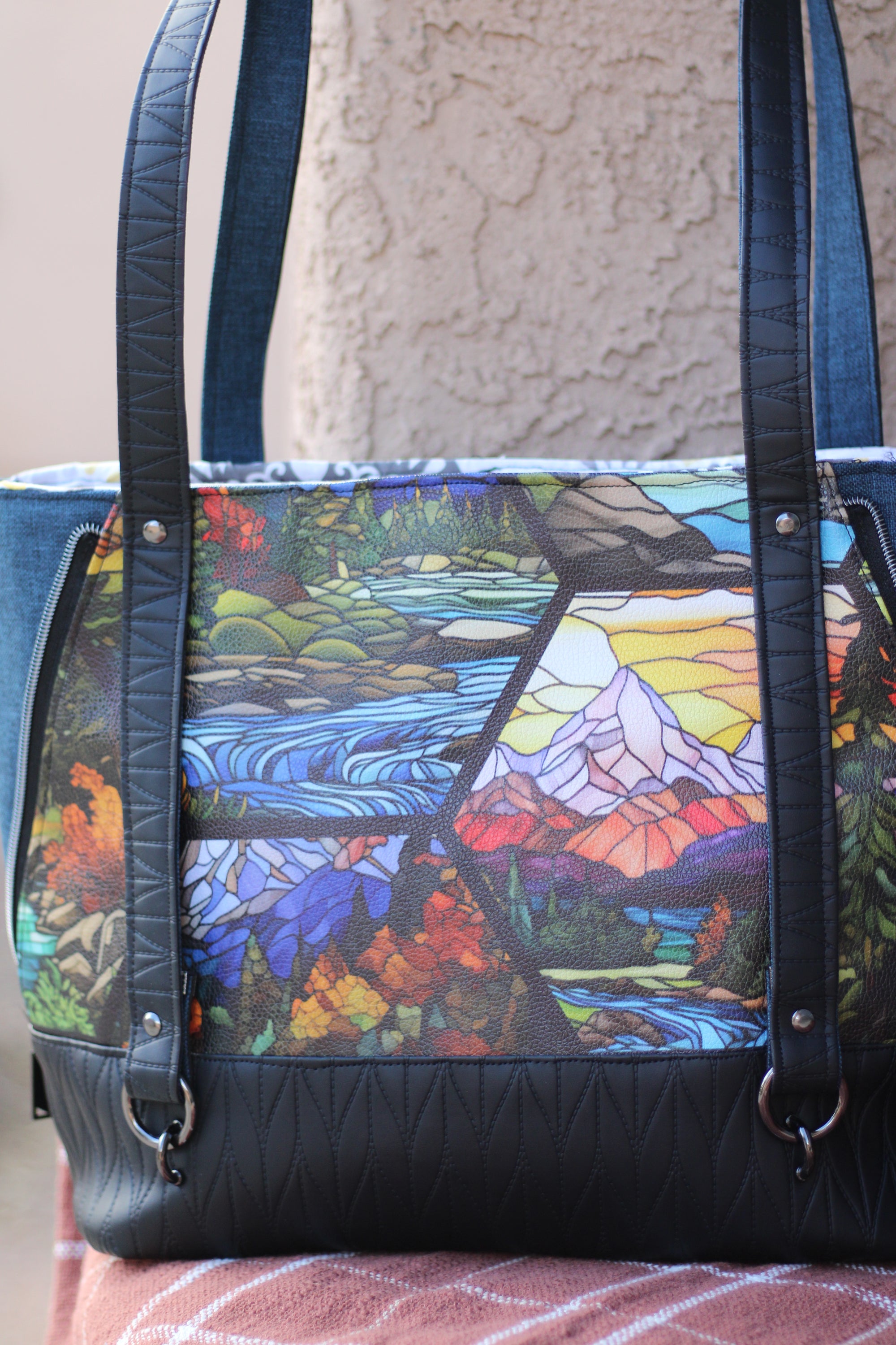 PRE ORDER - Hexagon Stained Glass Mountains