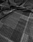 PRE ORDER - Grey Knitted Plaid