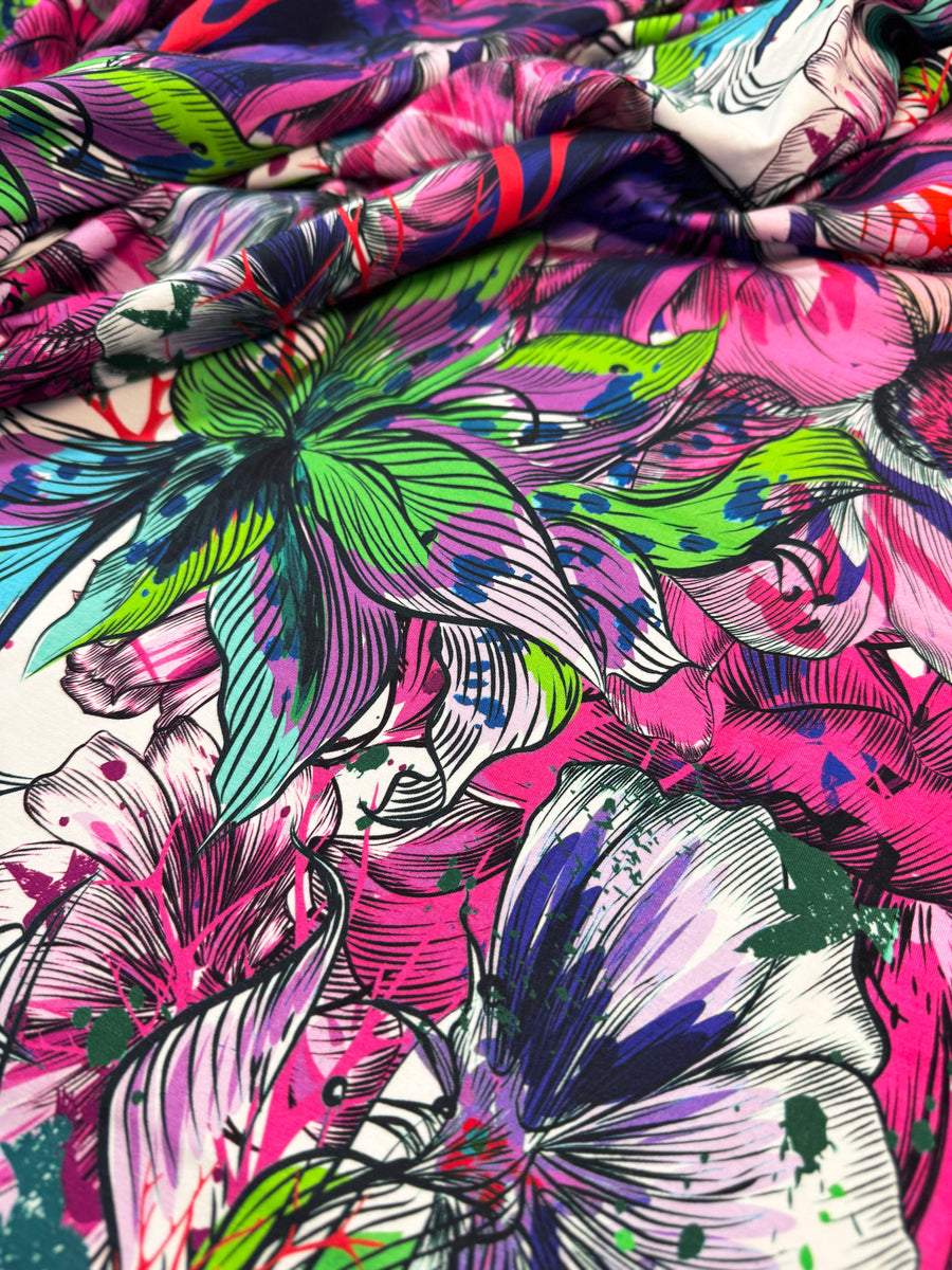 Neon Graffiti Floral