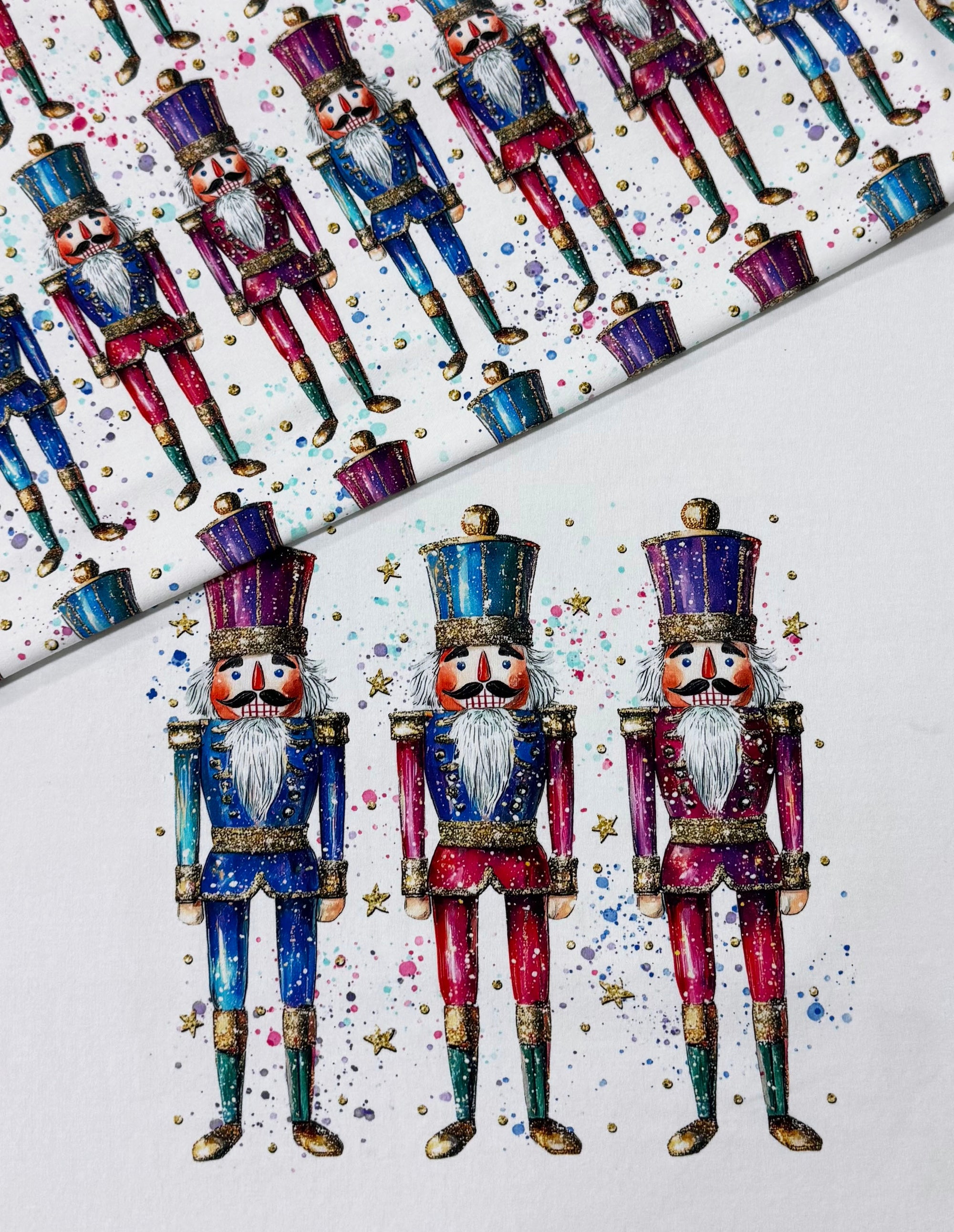 PRE ORDER - Glittered Nutcracker Panel