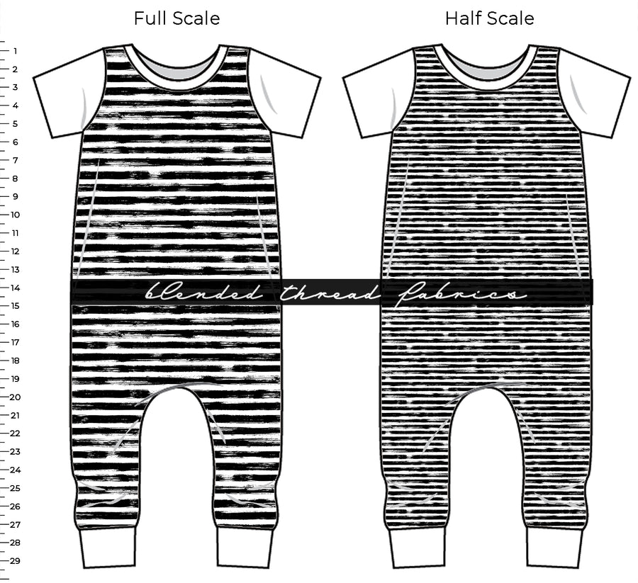 PRE ORDER - Black and White Painted Stripe