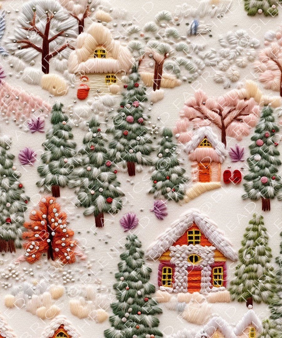 PRE ORDER - Christmas Village Embroidery