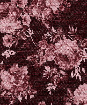 PRE ORDER - Deep Red Scratched Floral