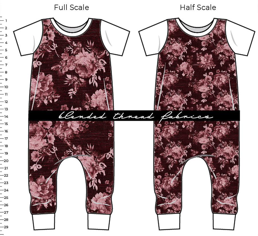 PRE ORDER - Deep Red Scratched Floral