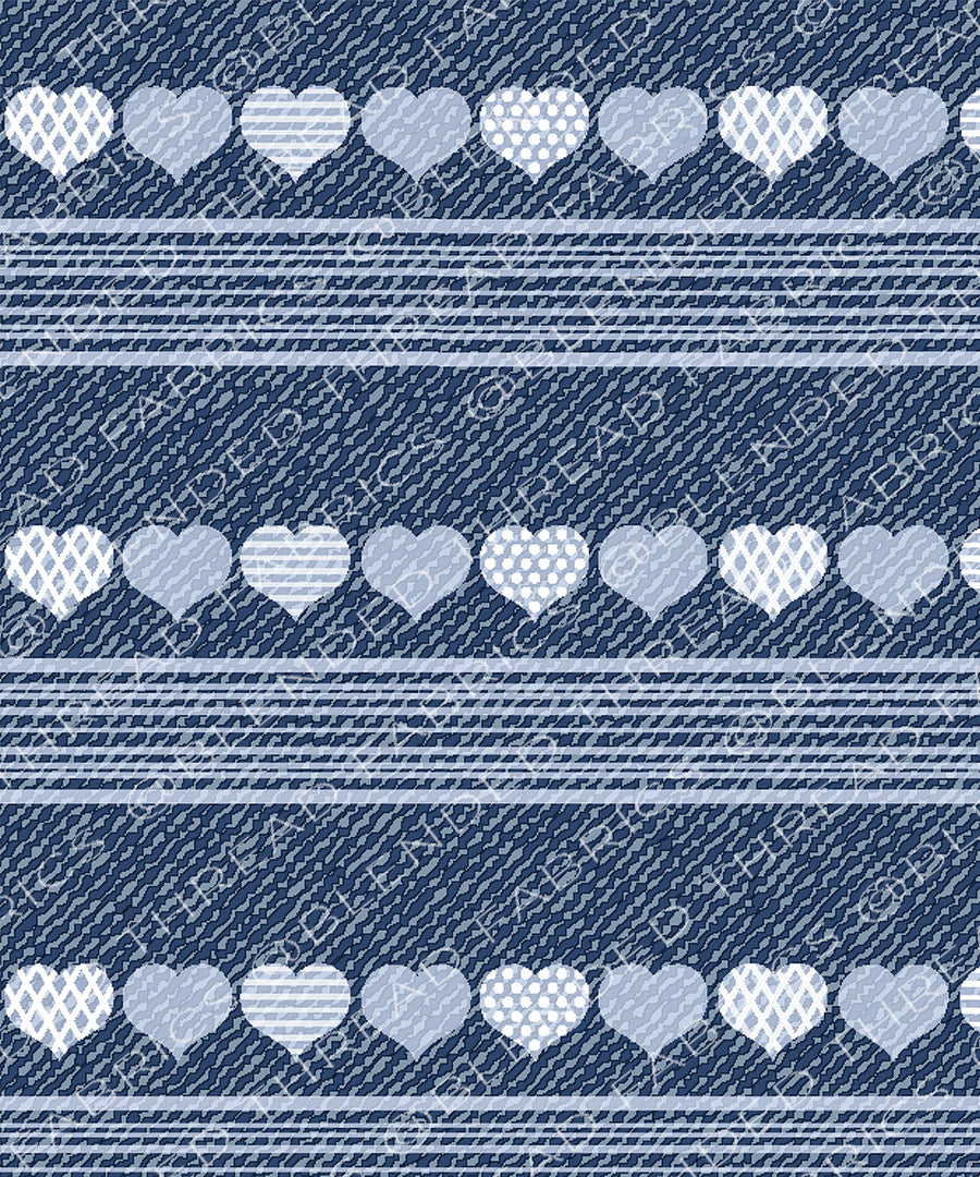 PRE ORDER - Denim Hearts