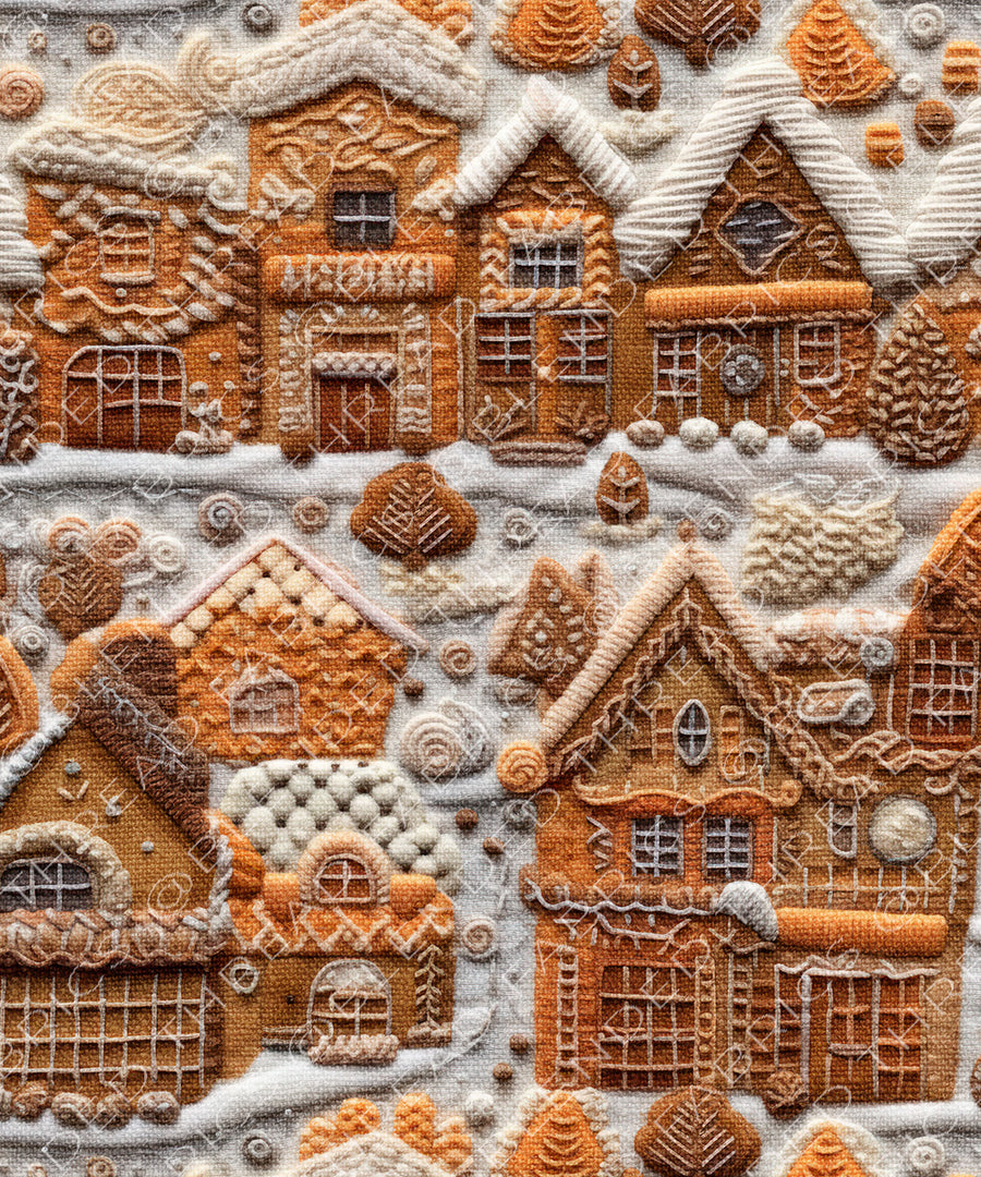 PRE ORDER - Gingerbread Village Embroidery