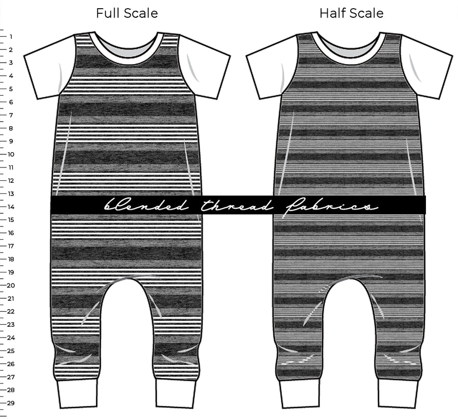 PRE ORDER - Grey Mix Up Stripe