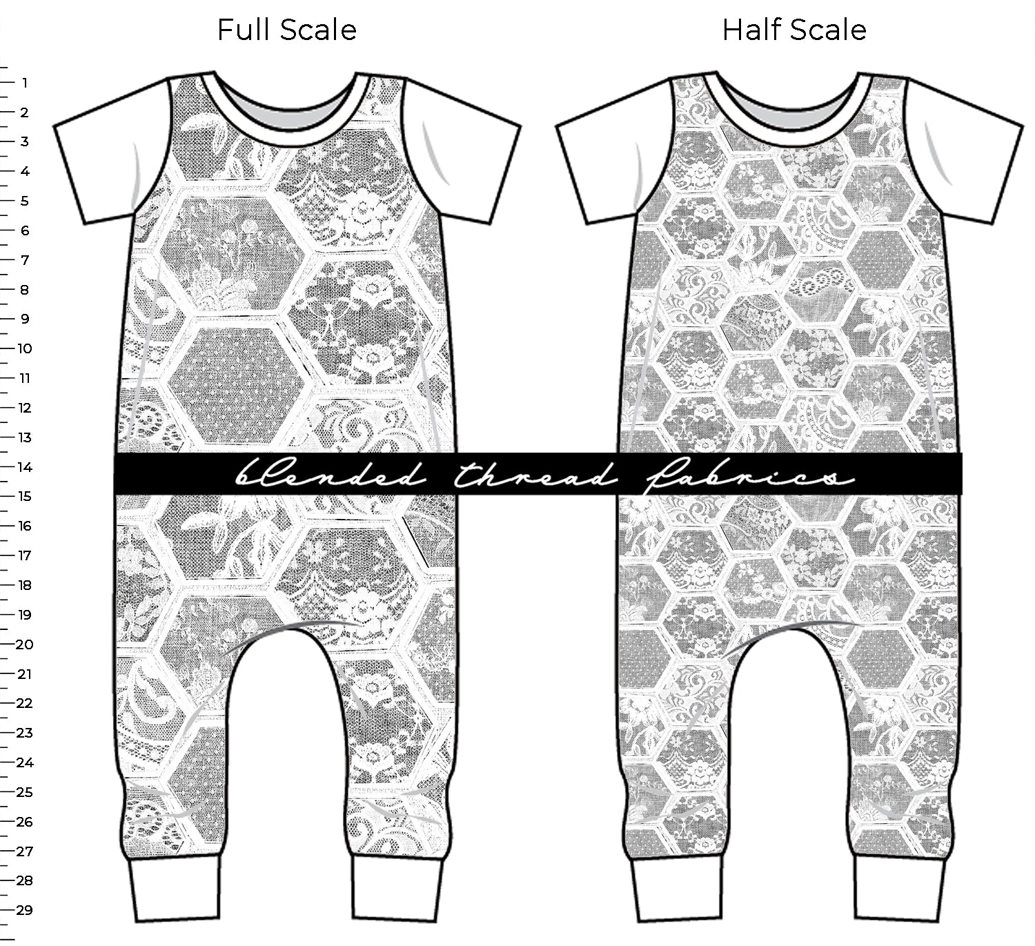 PRE ORDER - Imperfect Hex Lace – Blended Thread Fabrics