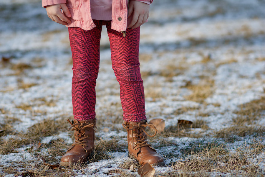 Bright Pink Herringbone