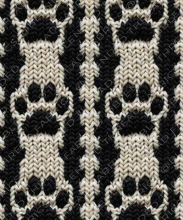 Knitted Paw Prints