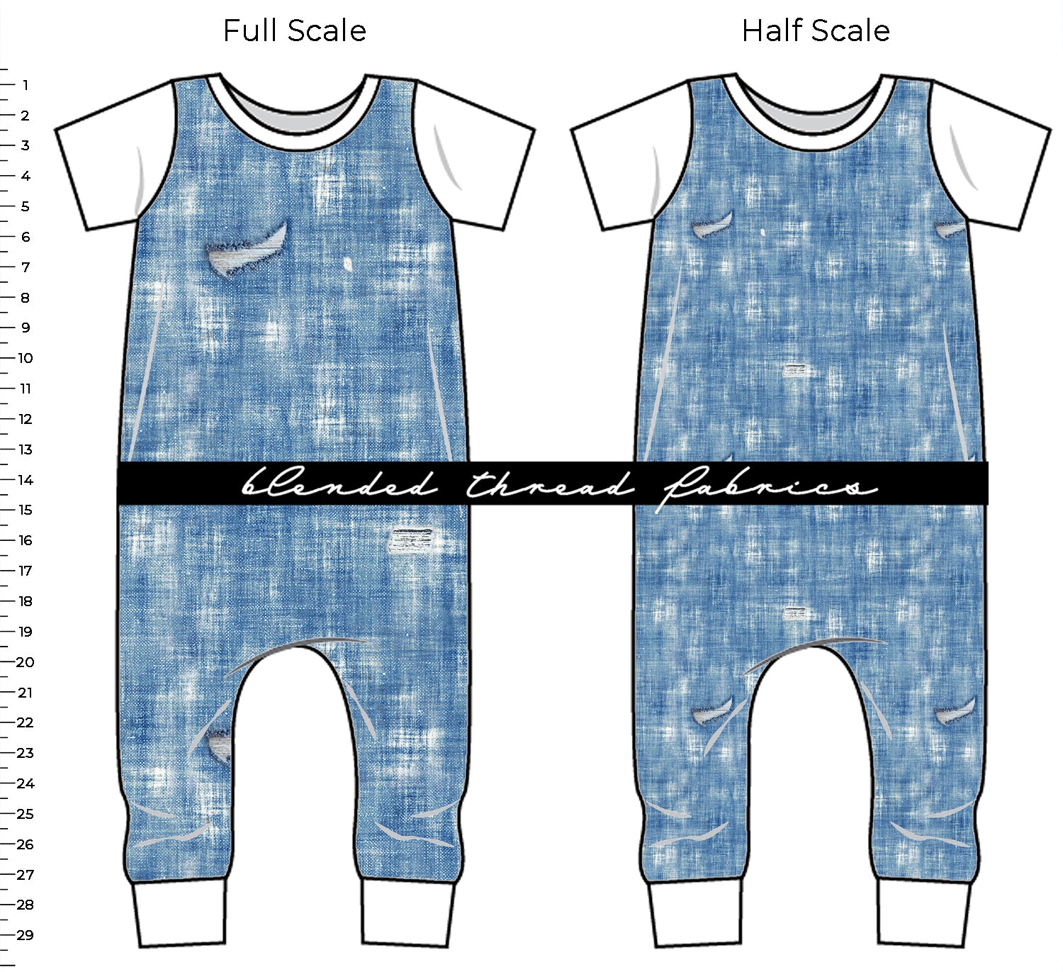 PRE ORDER - Light Distressed Denim – Blended Thread Fabrics