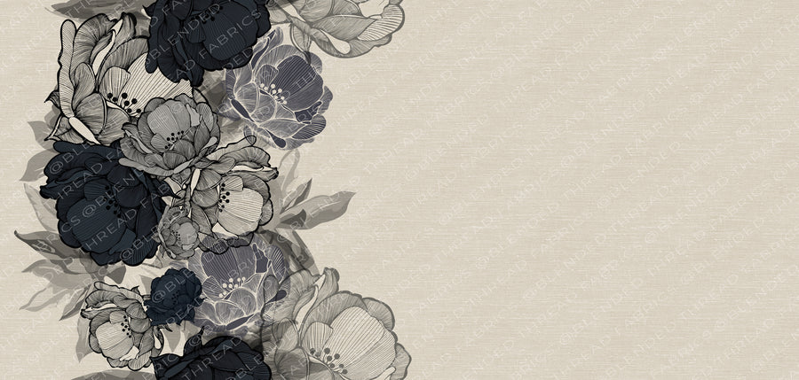 PRE ORDER - Navy Anemone Border