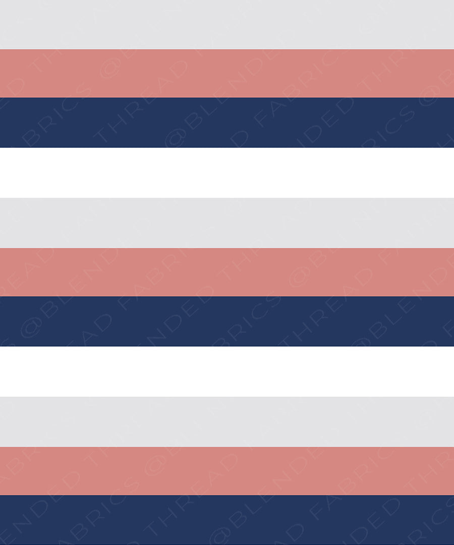 R56 * - Navy Rose Stripe