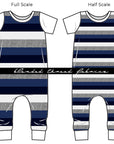 PRE ORDER - Navy Silver Stripe