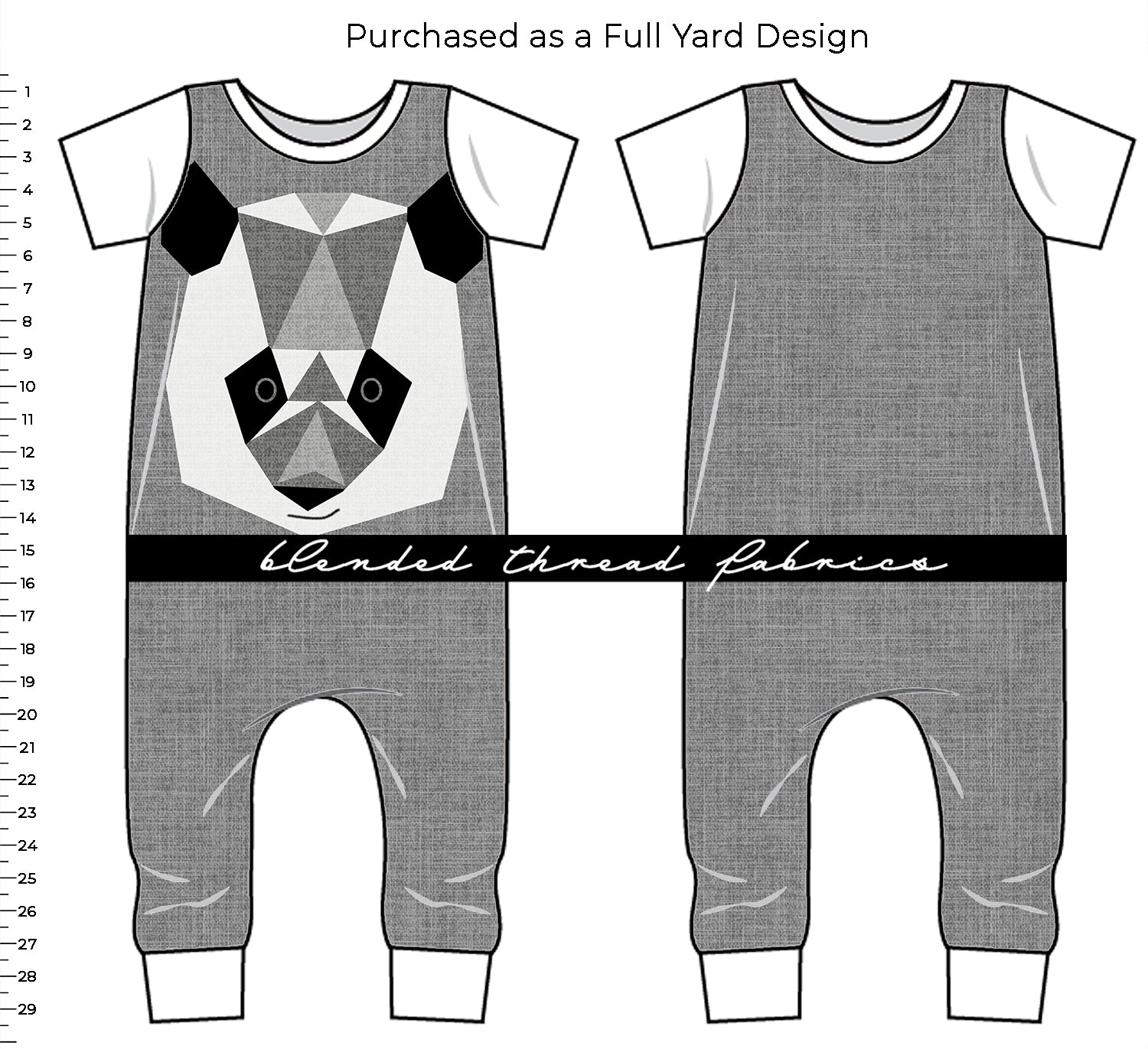 Threads Panda PRE ORDER - Panda Yard Panel – Blended Thread Fabrics