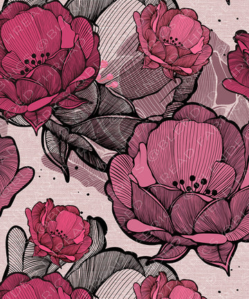 PRE ORDER - Pink Anemone Yardage