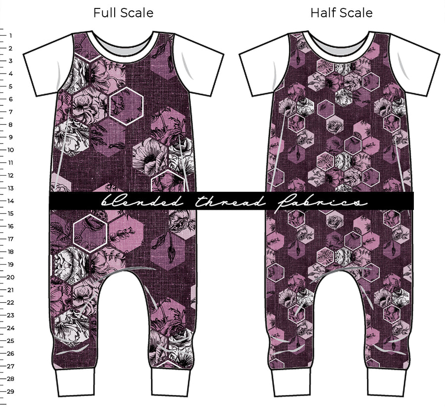 Plum Hex Floral