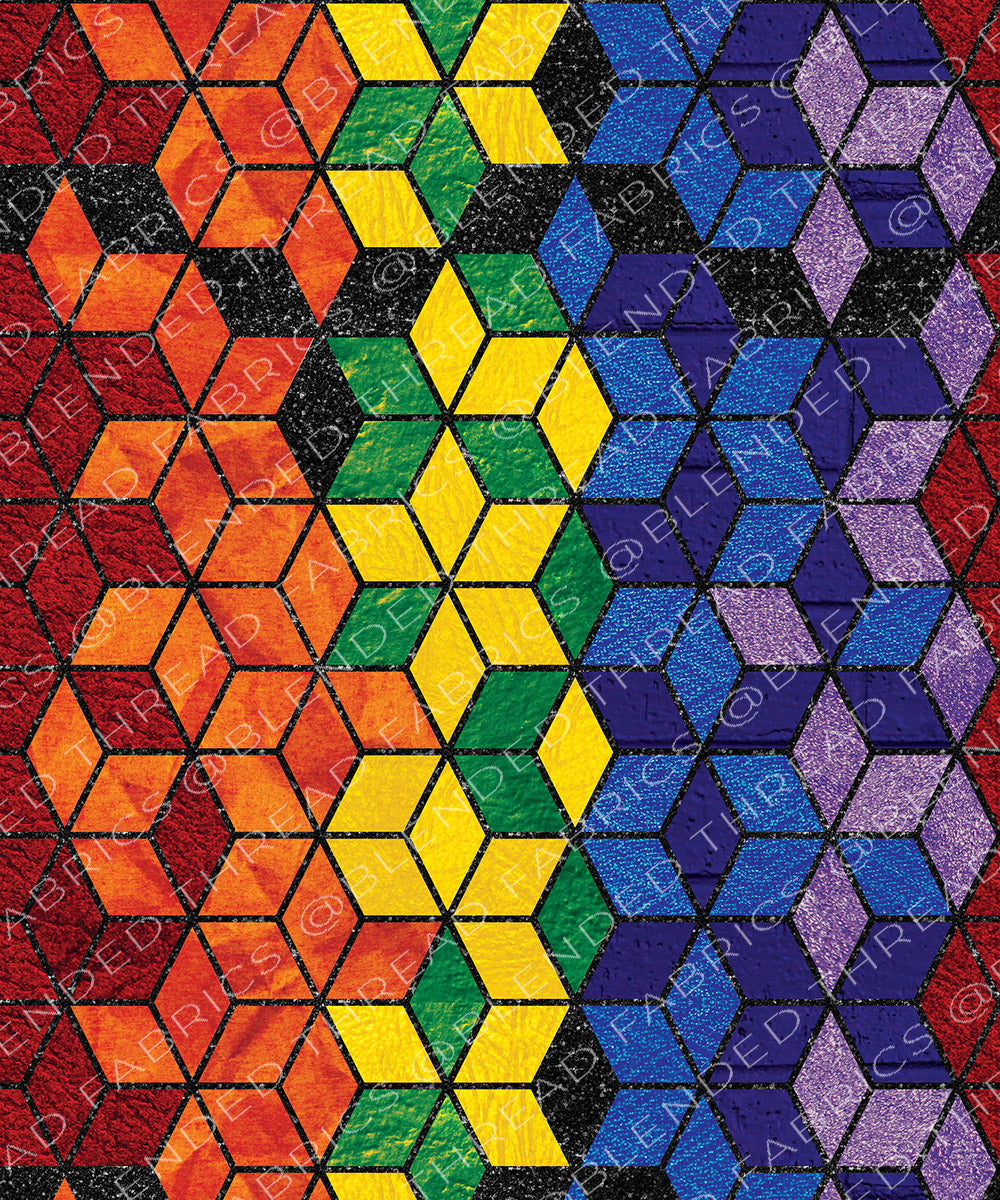 PRE ORDER - Rainbow Geo – Blended Thread Fabrics