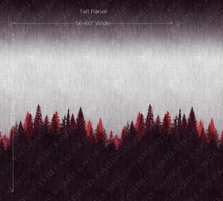 PRE ORDER - Red Violet Midnight Forest Tall Panel