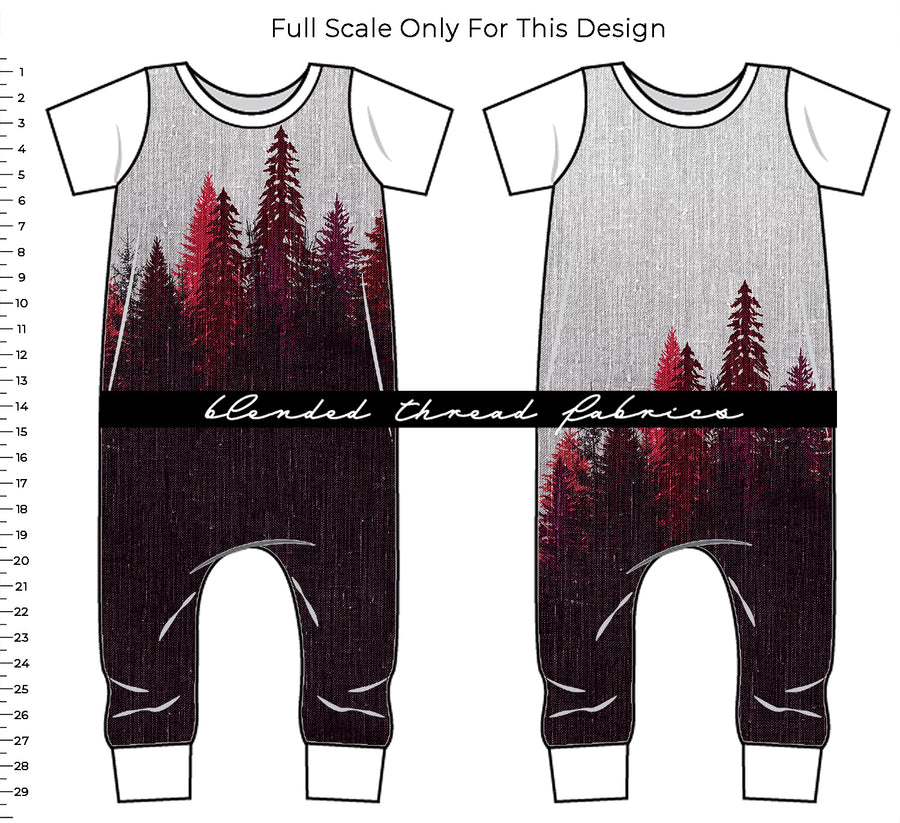 PRE ORDER - Red Violet Midnight Forest Tall Panel