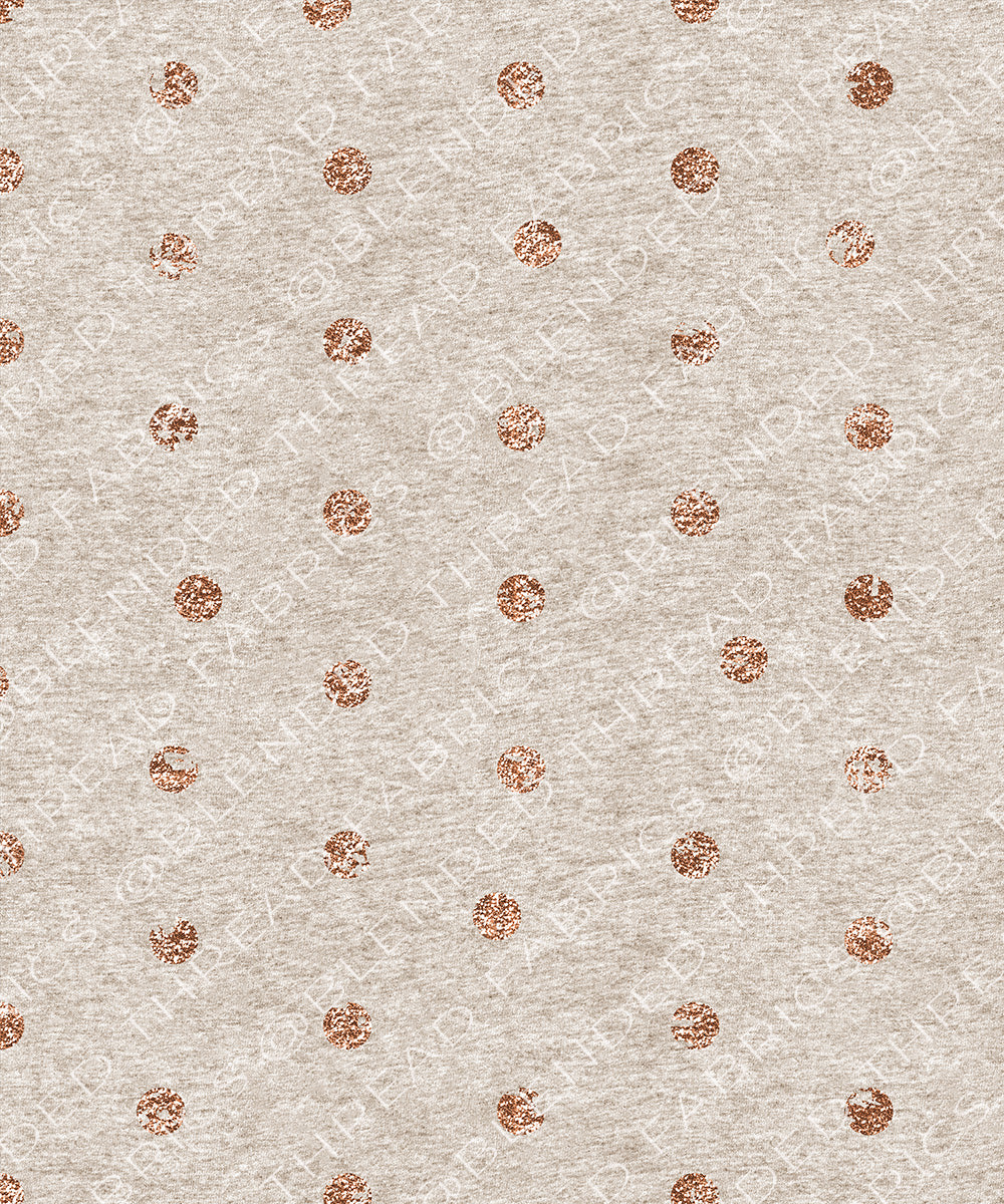 PRE ORDER - Rose Gold Dots on Oatmeal – Blended Thread Fabrics
