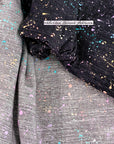 PRE ORDER - Rainbow Splatter Black Linen