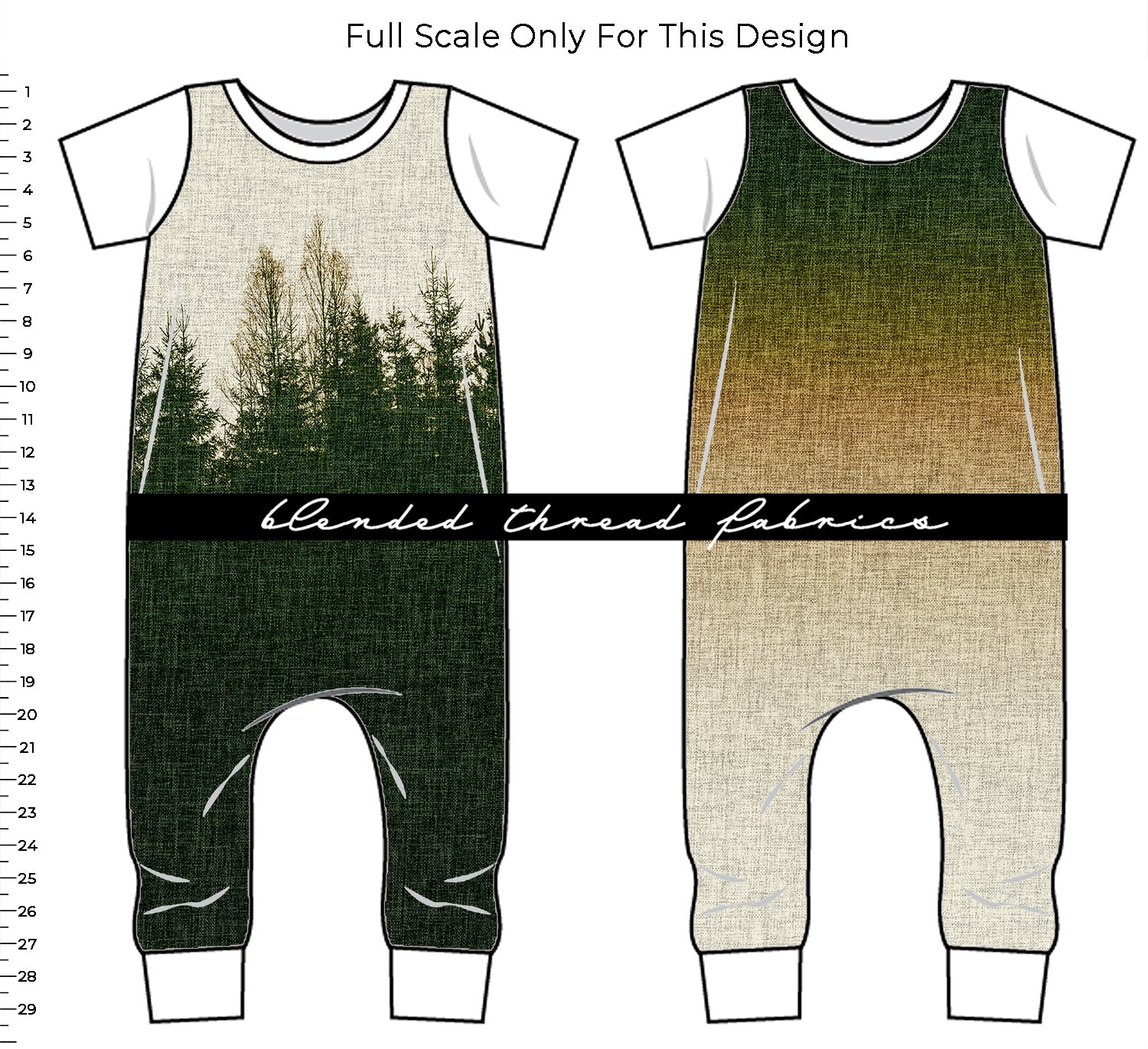 PRE ORDER - Sunset Midnight Forest Tall Panel – Blended Thread Fabrics