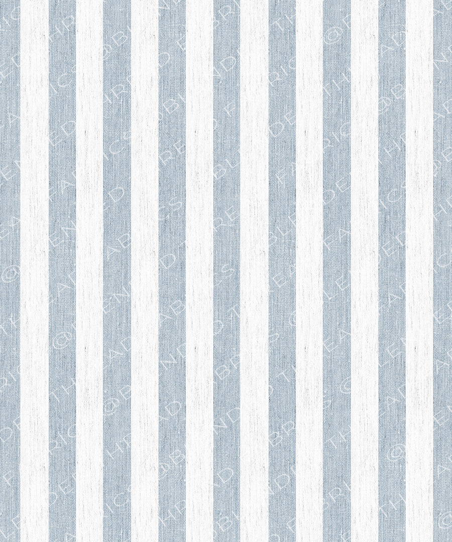 PRE ORDER - Vertical Blue Linen Stripe