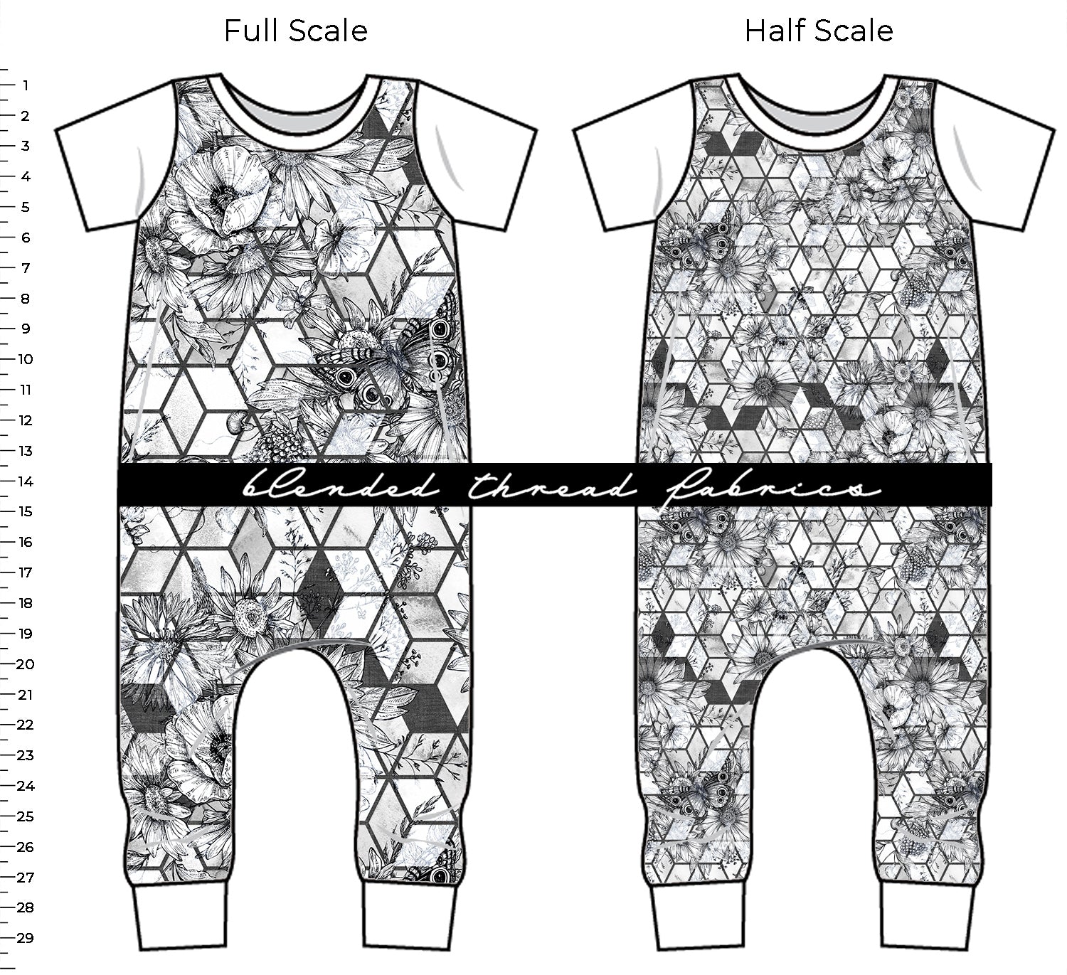 PRE ORDER - Washed Out Floral Geo – Blended Thread Fabrics