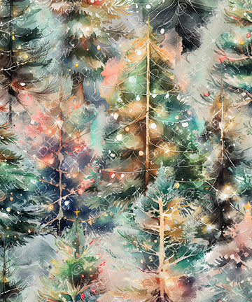 PRE ORDER - Watercolour Christmas Trees