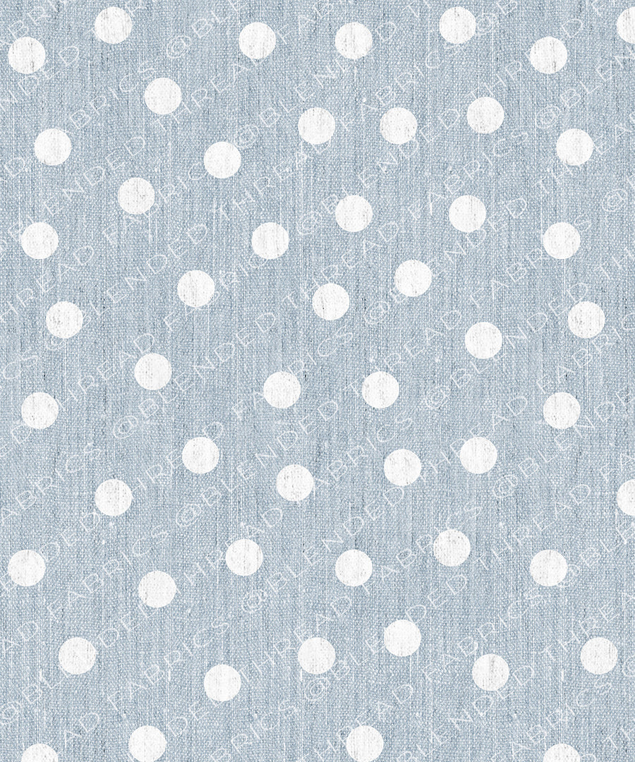 PRE ORDER - White Dots on Sky Blue