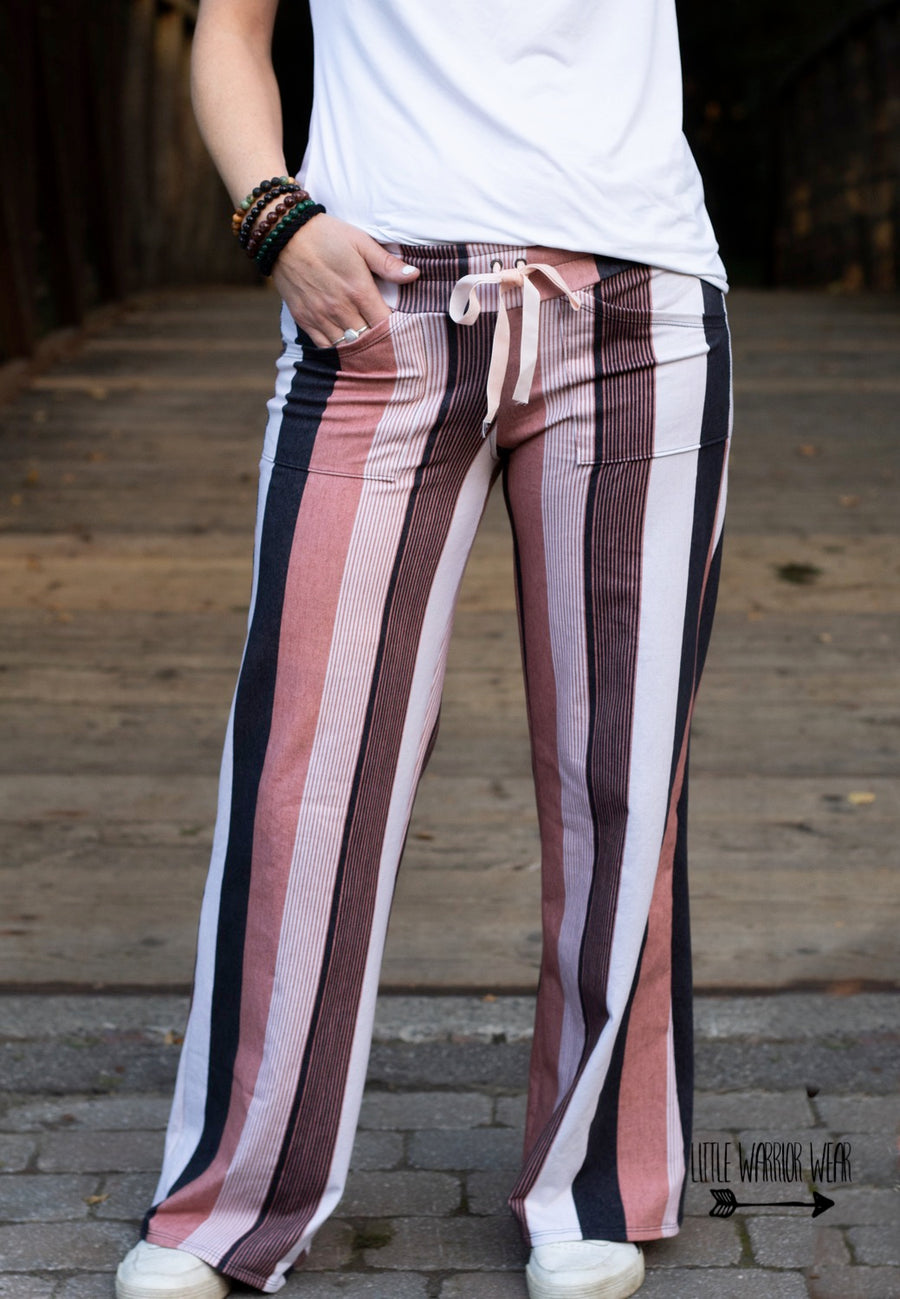 R51* - Pink Cinnamon Vertical Stripe